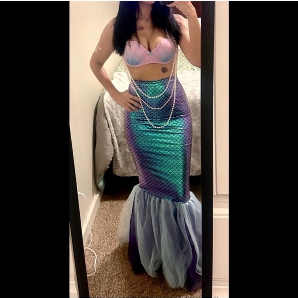 Custom Made Mermaid Costume Scaled Skirt